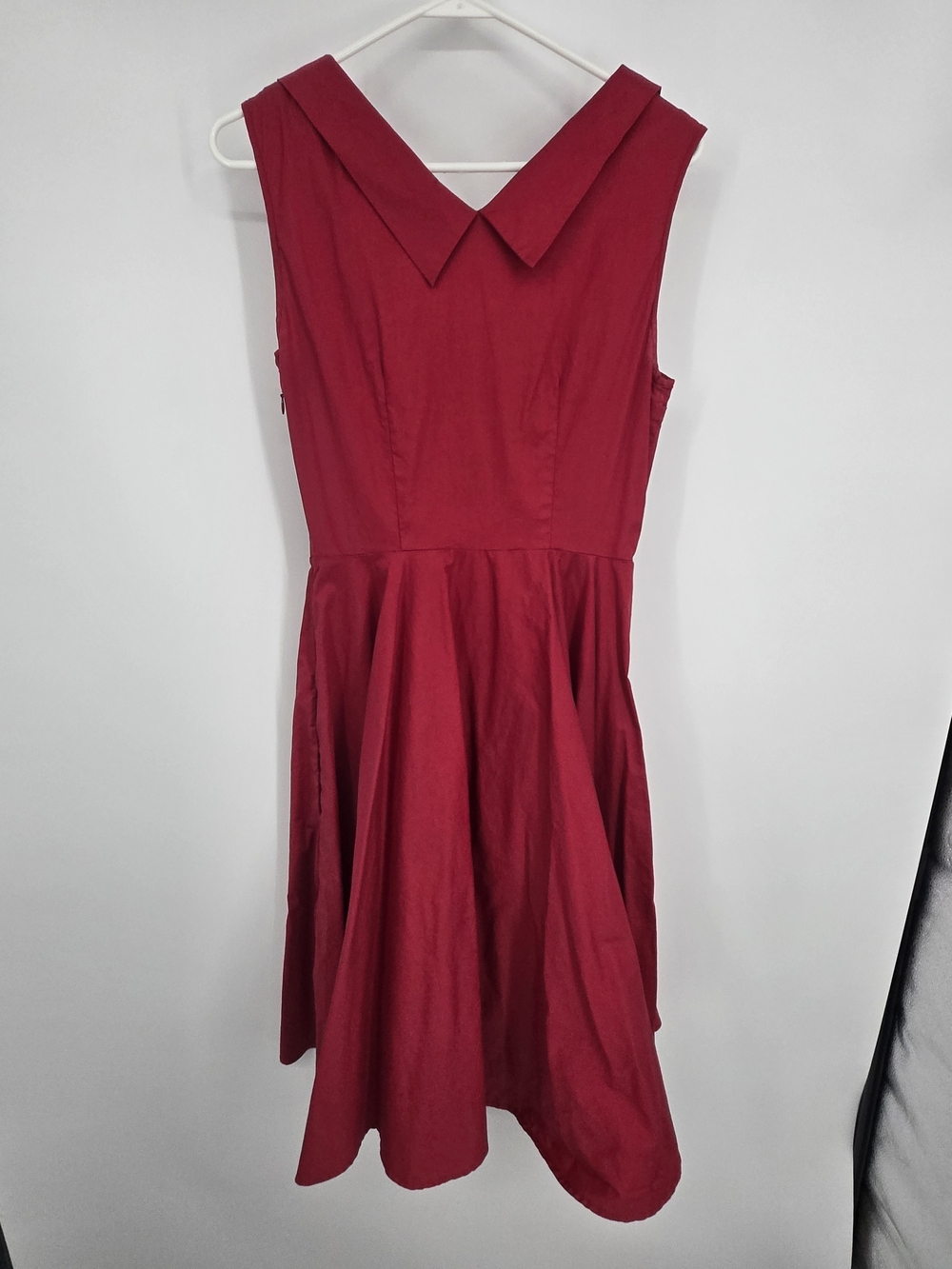 Trashy Diva Red Sleeveless Collared Midi Dress Size 8 (8621)